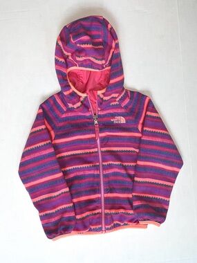 North Face Reversible Grizzly Peak Fleece Lined Wind Jacket 4T Outdoor Hiking